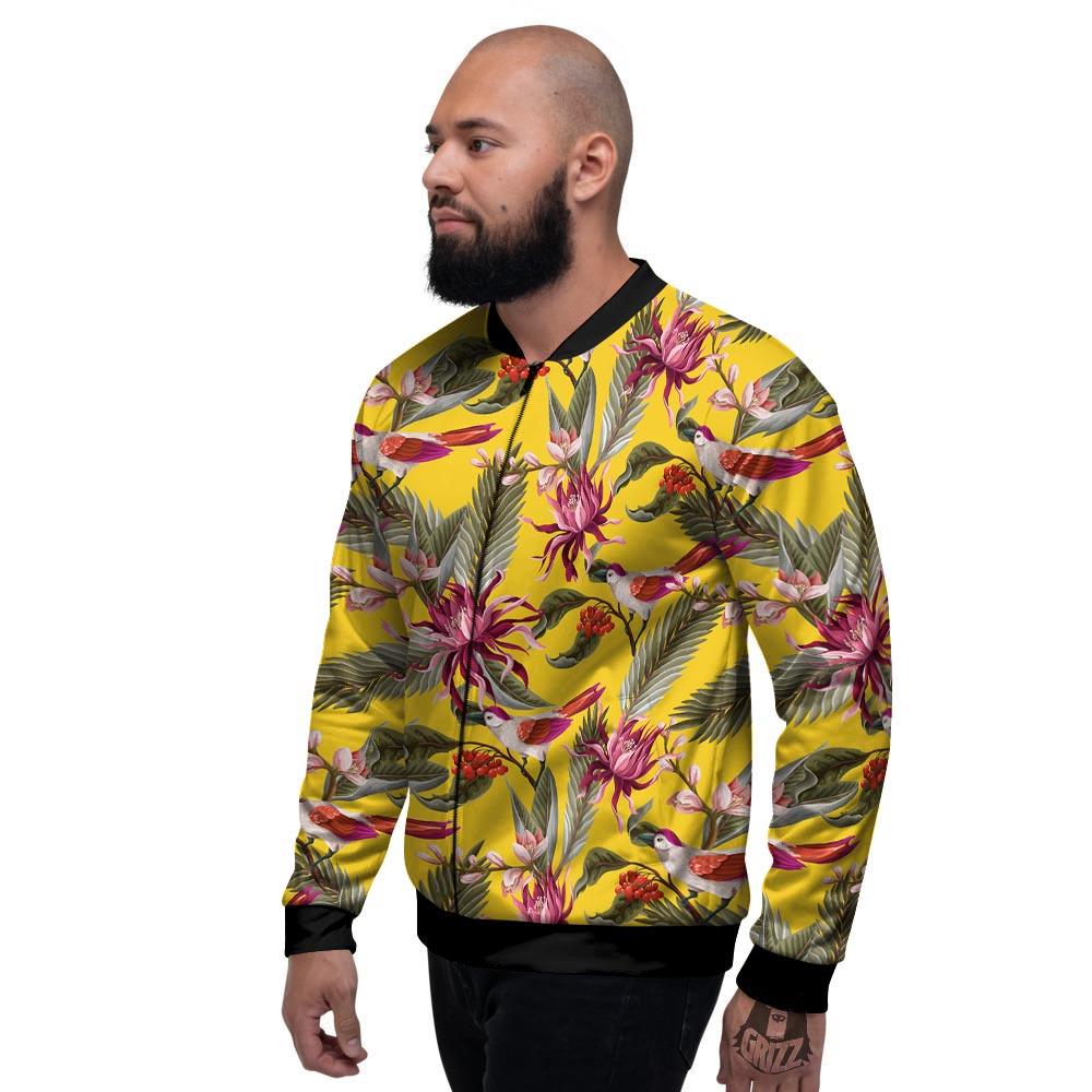 Bird Tropical Of Paradise Print Pattern Men's Bomber Jacket-grizzshop