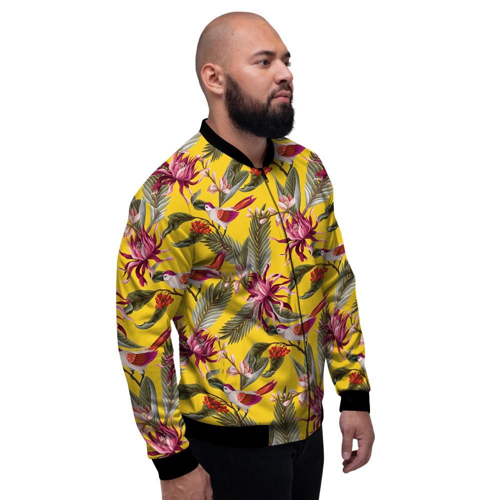 Bird Tropical Of Paradise Print Pattern Men's Bomber Jacket-grizzshop