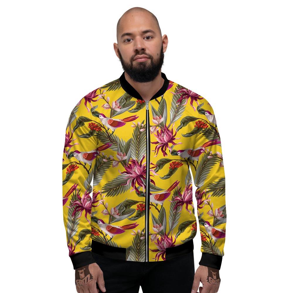 Bird Tropical Of Paradise Print Pattern Men's Bomber Jacket-grizzshop