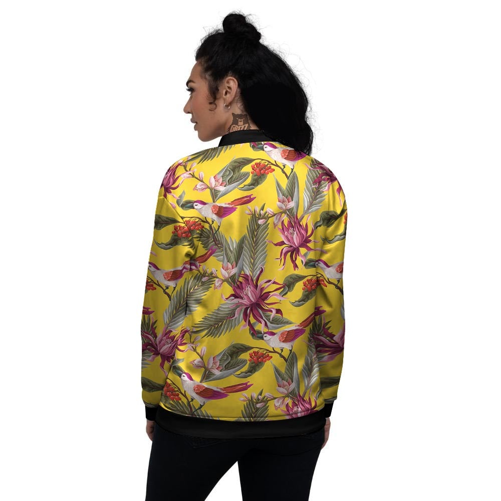 Bird Tropical Of Paradise Print Pattern Women's Bomber Jacket-grizzshop