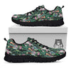 Birds Hawaiian Tropical Print Pattern Black Sneaker-grizzshop