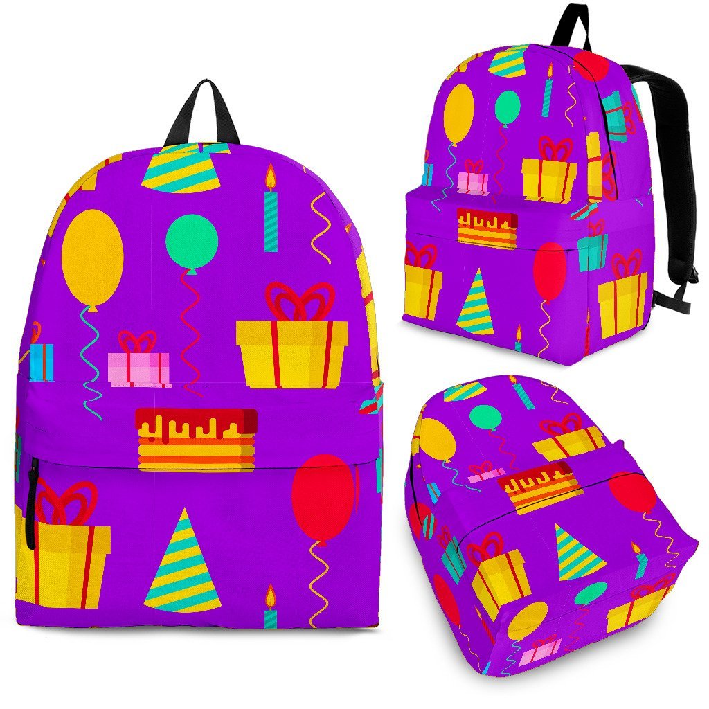 Birthday Pattern Print Backpack-grizzshop