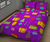 Birthday Pattern Print Bed Set Quilt-grizzshop