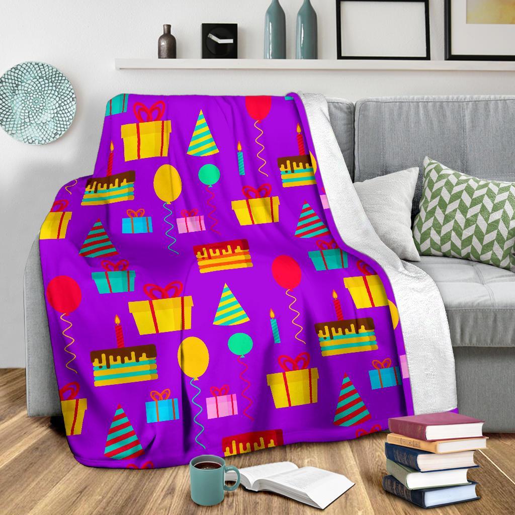 Birthday Pattern Print Blanket-grizzshop