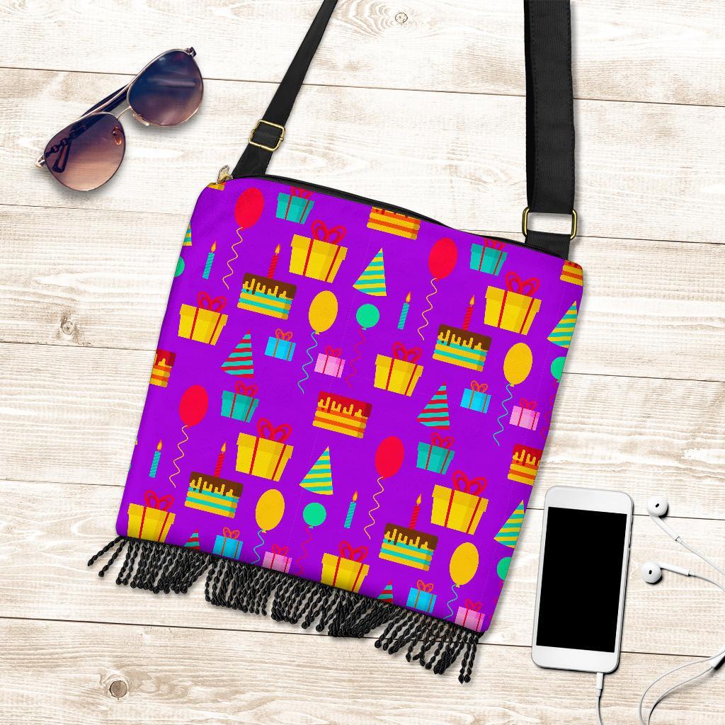 Birthday Pattern Print Crossbody bags-grizzshop