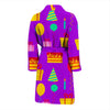 Birthday Pattern Print Men Long Robe-grizzshop