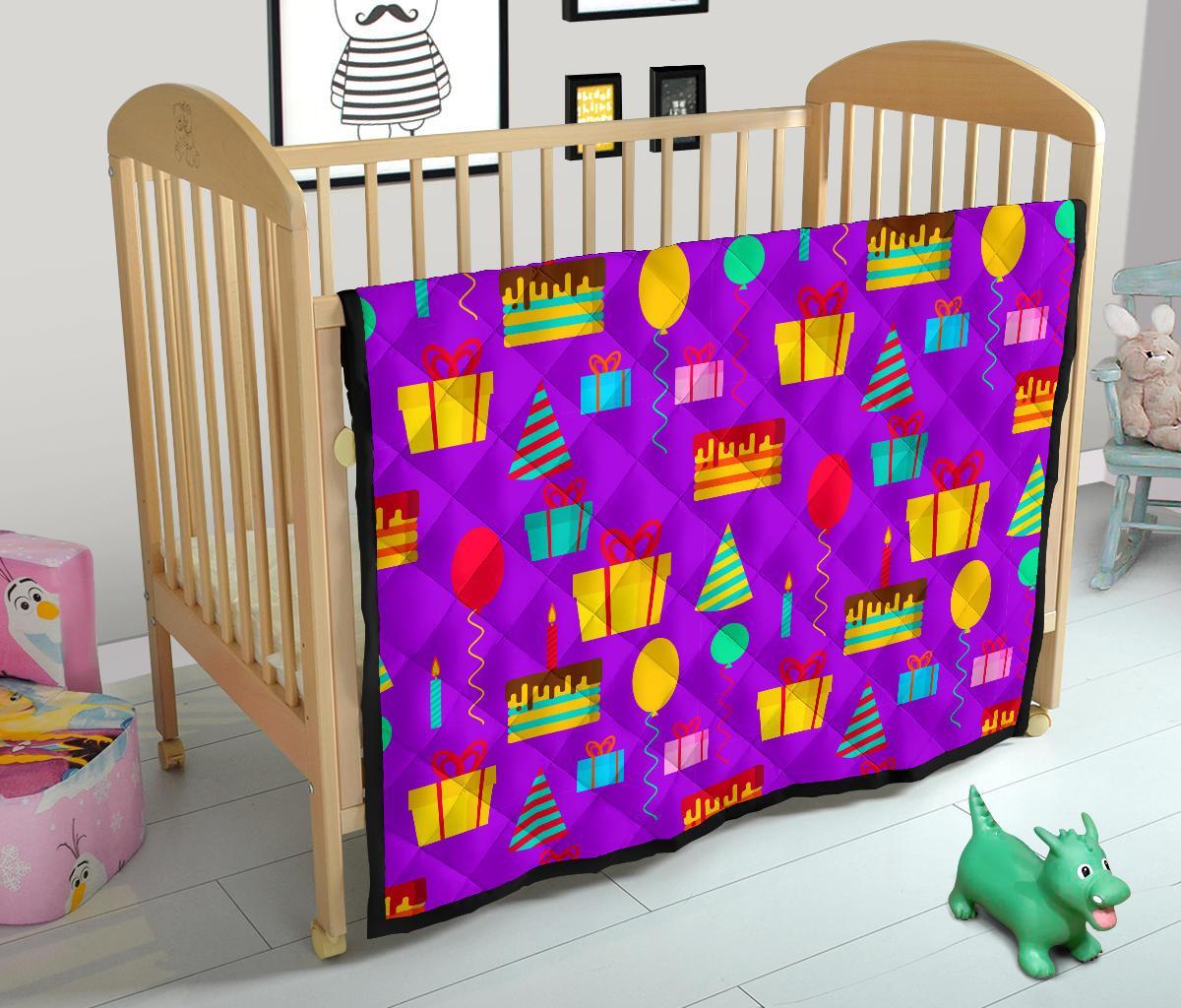 Birthday Pattern Print Quilt-grizzshop