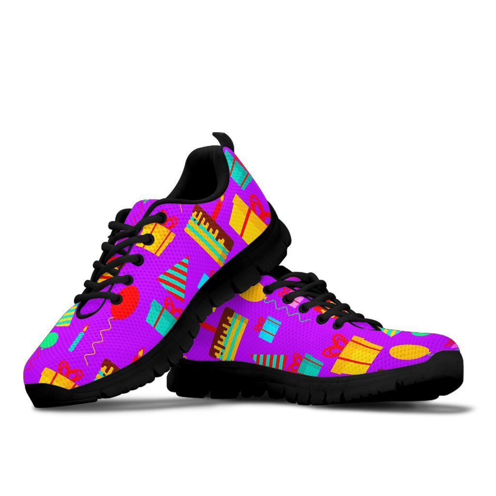 Birthday Pattern Print Sneaker Shoes For Men Women-grizzshop