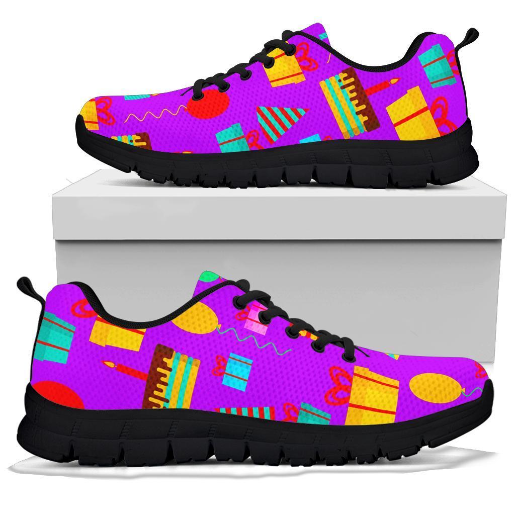 Birthday Pattern Print Sneaker Shoes For Men Women-grizzshop