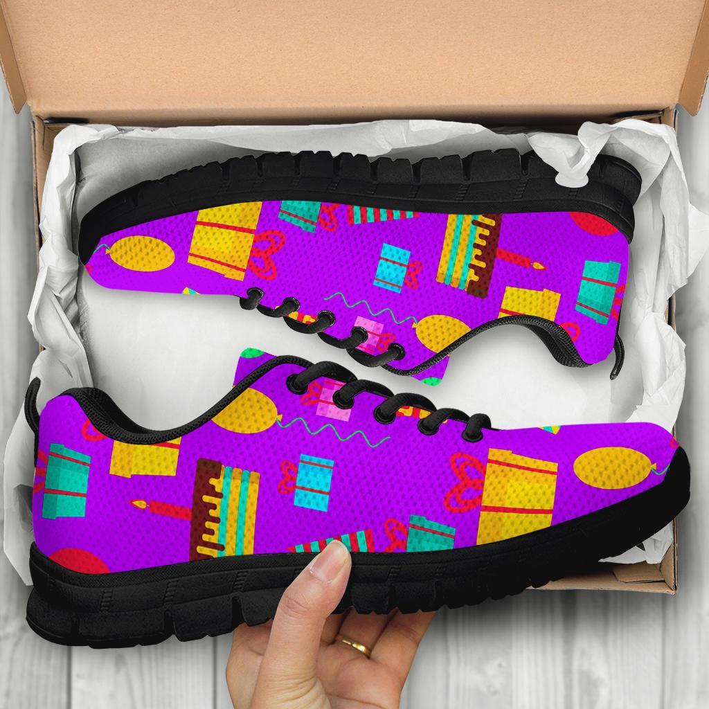 Birthday Pattern Print Sneaker Shoes For Men Women-grizzshop