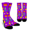 Birthday Pattern Print Unisex Crew Socks-grizzshop