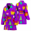 Birthday Pattern Print Women Long Robe-grizzshop