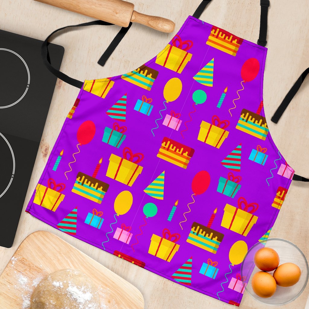 Birthday Pattern Print Women's Apron-grizzshop