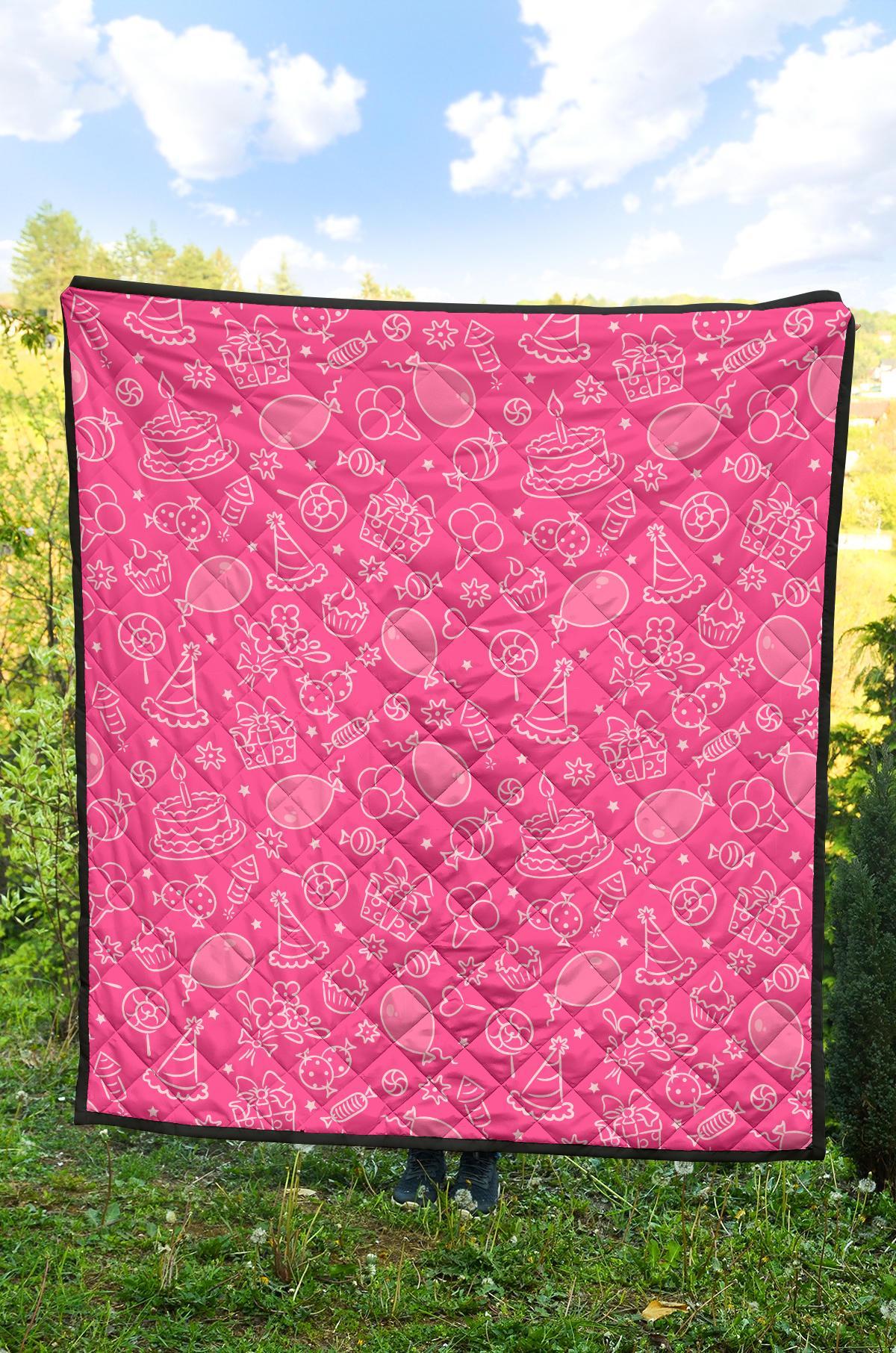 Birthday Print Pattern Quilt-grizzshop