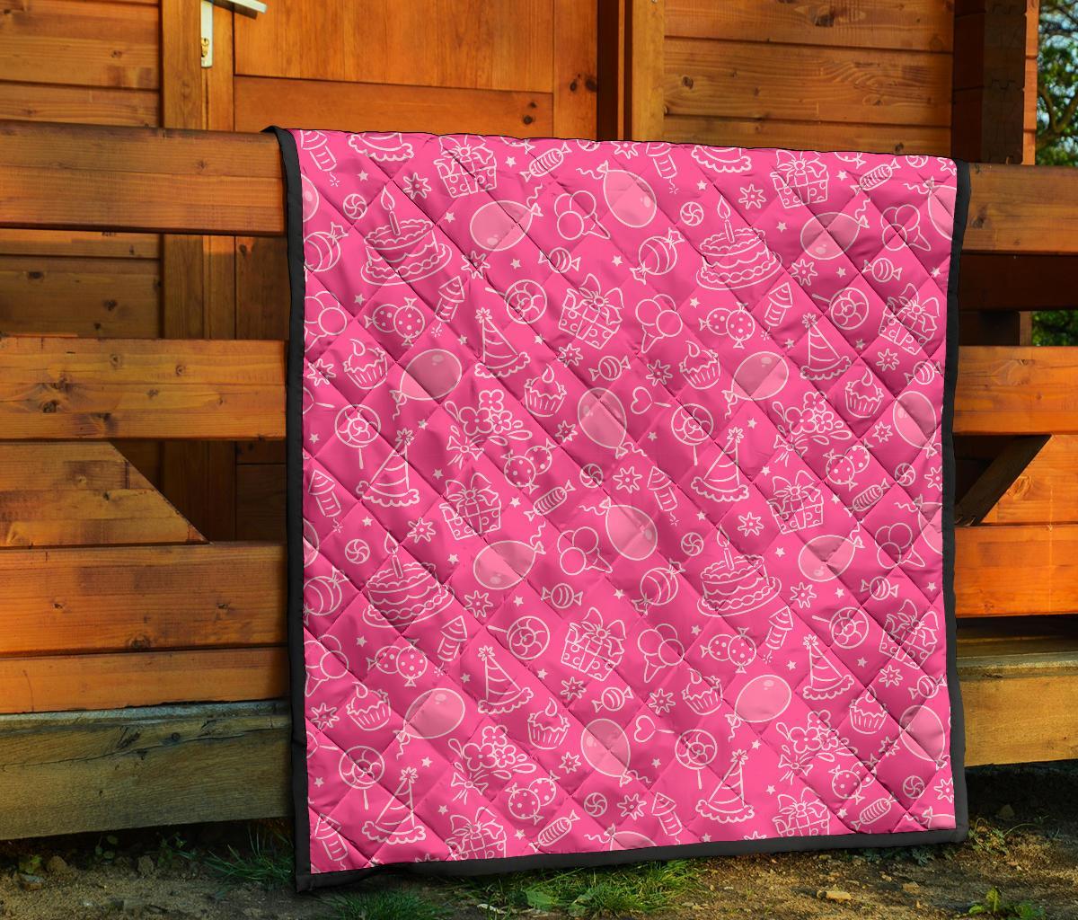 Birthday Print Pattern Quilt-grizzshop