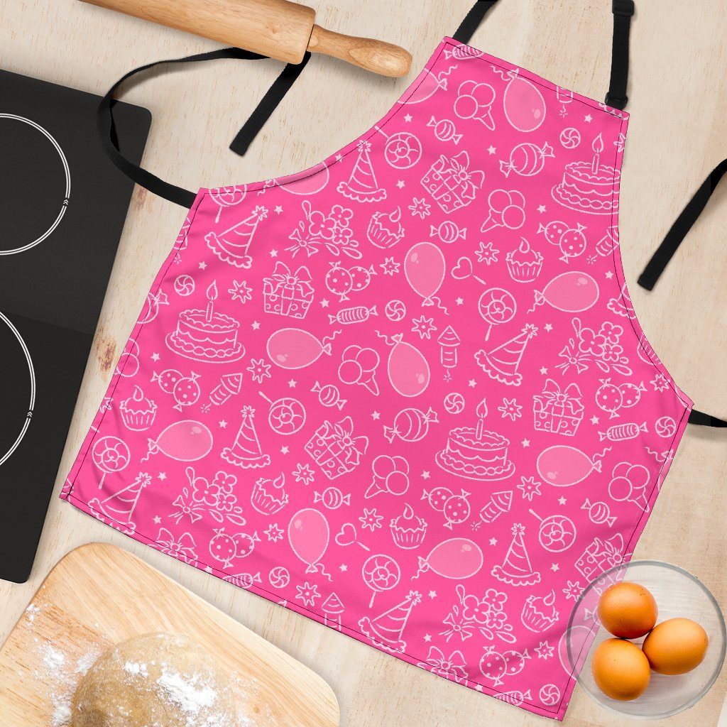 Birthday Print Pattern Women's Apron-grizzshop