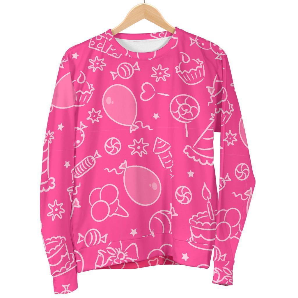 Birthday Print Pattern Women's Sweatshirt-grizzshop