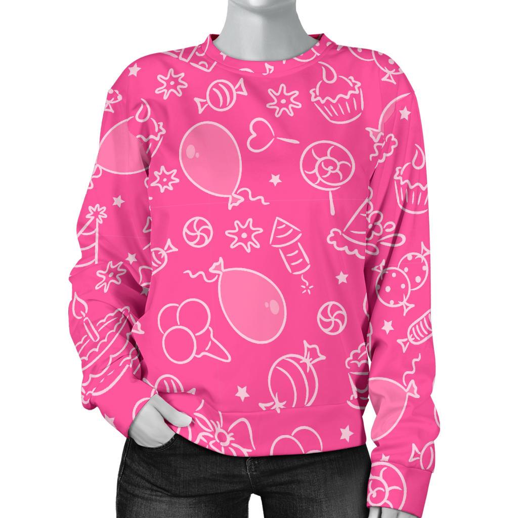 Birthday Print Pattern Women's Sweatshirt-grizzshop