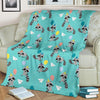 Birthday Raccoon Pattern Print Blanket-grizzshop