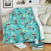 Birthday Raccoon Pattern Print Blanket-grizzshop