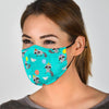 Birthday Raccoon Pattern Print Face Mask-grizzshop