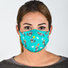 Birthday Raccoon Pattern Print Face Mask-grizzshop