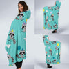 Birthday Raccoon Pattern Print Hooded Blanket-grizzshop