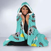 Birthday Raccoon Pattern Print Hooded Blanket-grizzshop