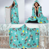 Birthday Raccoon Pattern Print Hooded Blanket-grizzshop