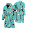 Birthday Raccoon Pattern Print Men Long Robe-grizzshop