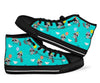 Birthday Raccoon Pattern Print Men Women's High Top Shoes-grizzshop