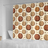 Biscuit Cookie Pattern Print Bathroom Shower Curtain-grizzshop