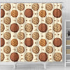 Biscuit Cookie Pattern Print Bathroom Shower Curtain-grizzshop