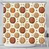 Biscuit Cookie Pattern Print Bathroom Shower Curtain-grizzshop