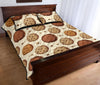 Biscuit Cookie Pattern Print Bed Set Quilt-grizzshop