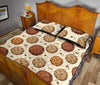 Biscuit Cookie Pattern Print Bed Set Quilt-grizzshop