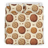 Biscuit Cookie Pattern Print Duvet Cover Bedding Set-grizzshop