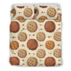 Biscuit Cookie Pattern Print Duvet Cover Bedding Set-grizzshop