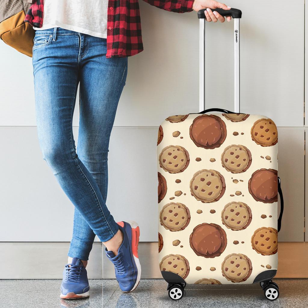 Biscuit Cookie Pattern Print Luggage Cover Protector-grizzshop