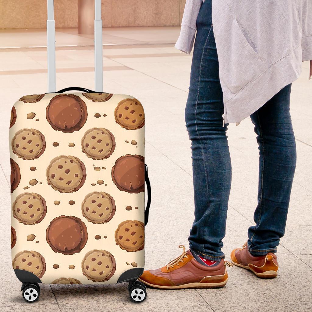 Biscuit Cookie Pattern Print Luggage Cover Protector-grizzshop