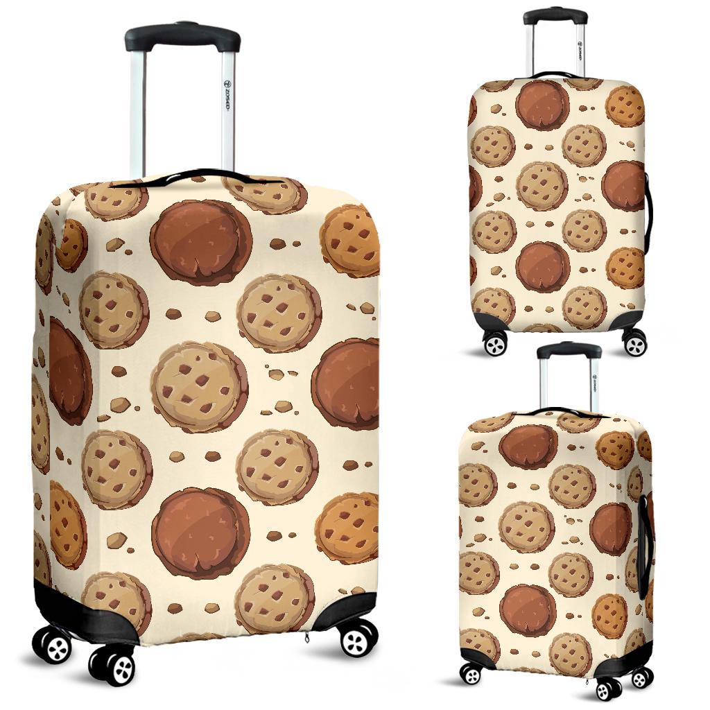 Biscuit Cookie Pattern Print Luggage Cover Protector-grizzshop