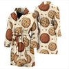 Biscuit Cookie Pattern Print Men Long Robe-grizzshop