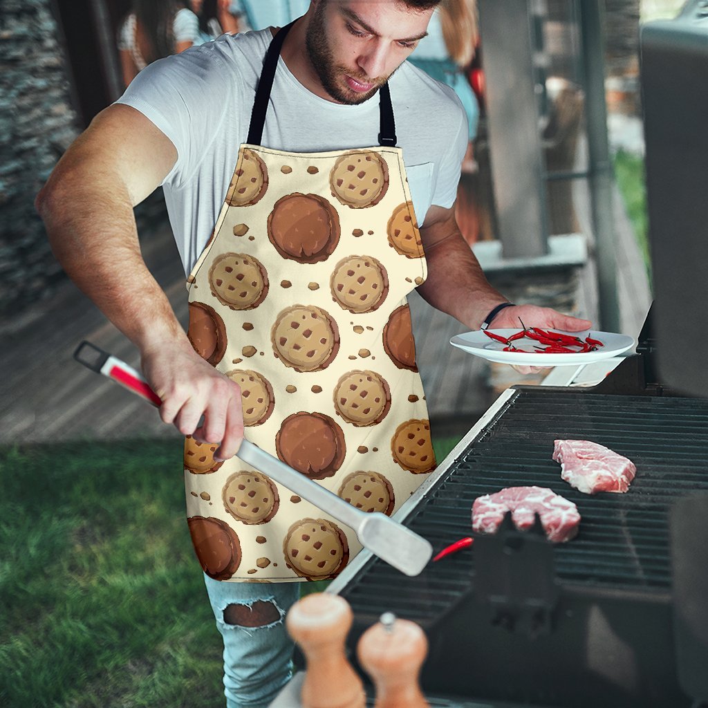 Biscuit Cookie Pattern Print Men's Apron-grizzshop
