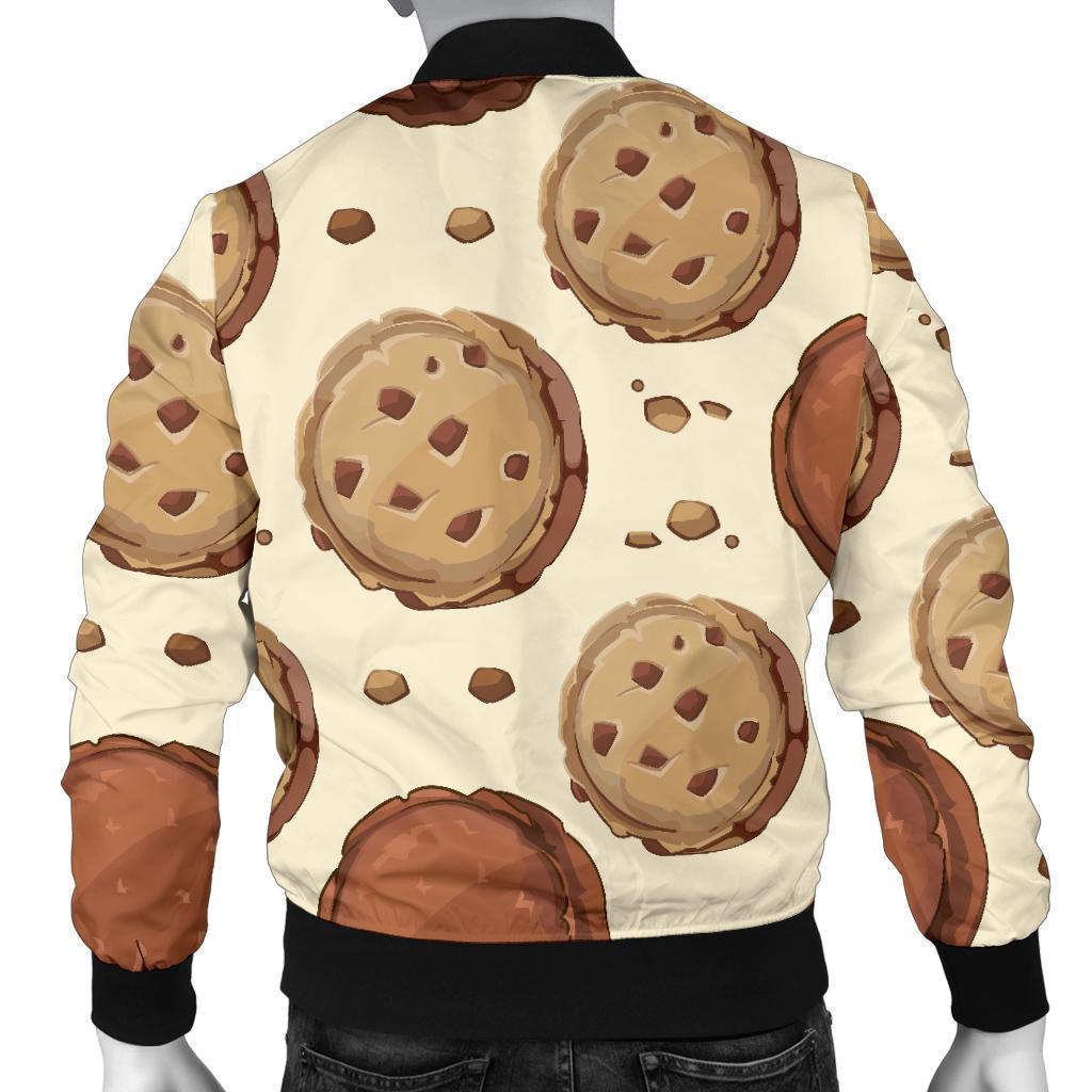 Biscuit Cookie Pattern Print Men's Bomber Jacket-grizzshop