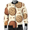 Biscuit Cookie Pattern Print Men's Bomber Jacket-grizzshop