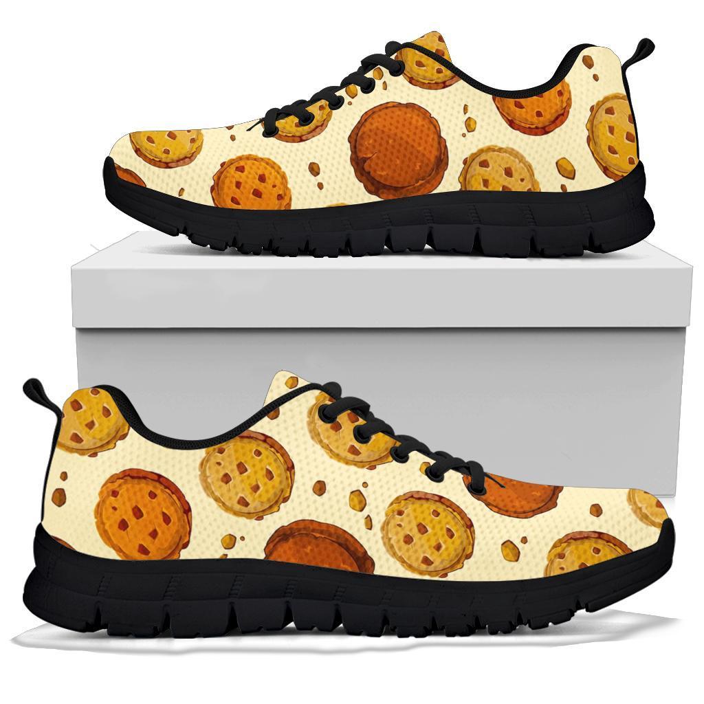 Biscuit Cookie Pattern Print Sneaker Shoes For Men Women-grizzshop