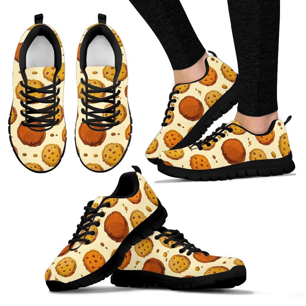 Biscuit Cookie Pattern Print Sneaker Shoes For Men Women-grizzshop