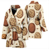 Biscuit Cookie Pattern Print Women Long Robe-grizzshop