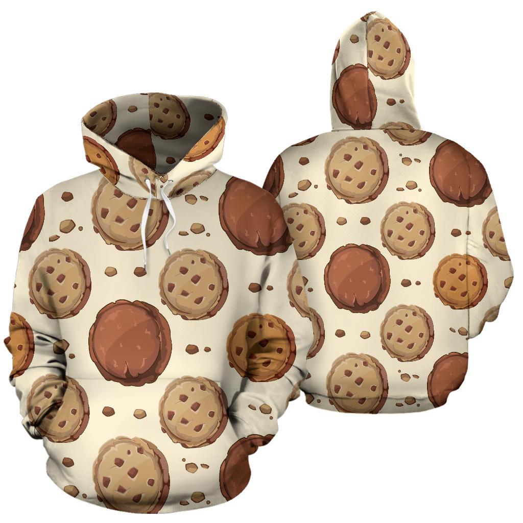 Biscuit Cookie Pattern Print Women Men Pullover Hoodie-grizzshop