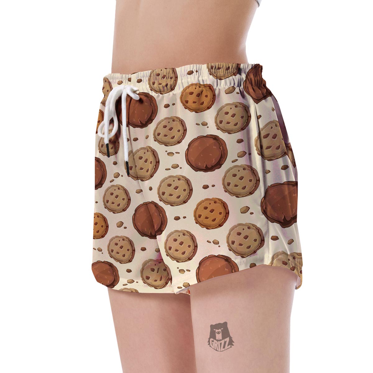 Biscuit Cookie Pattern Print Women's Shorts-grizzshop